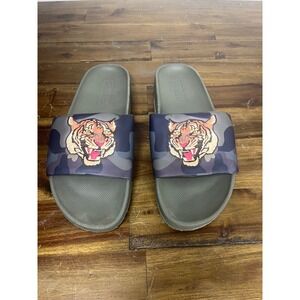 Polo Ralph Lauren Cayson Tiger Camo Slides Mens 13 Olive Green Sandals 14557 L19